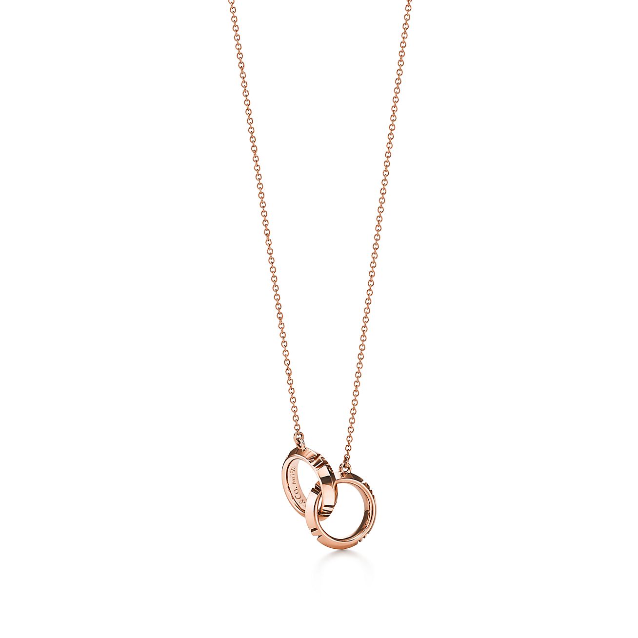 Tiffany Atlas X Closed Interlocking Pendant 18K Gold Necklace