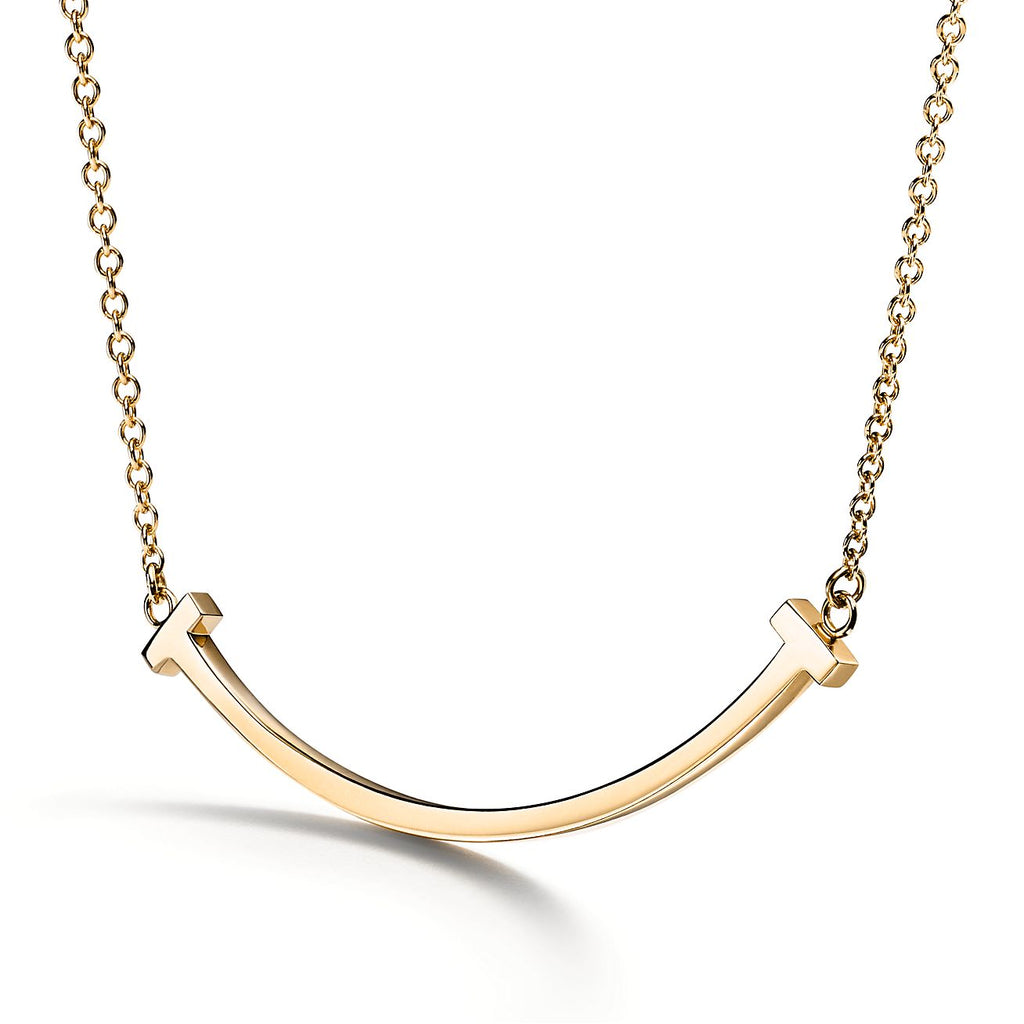 Tiffany Smile Pendant 18K Gold Necklace
