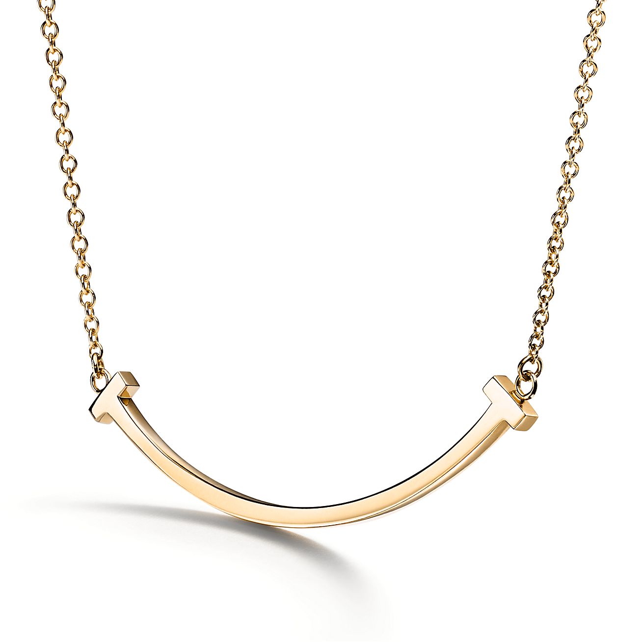 Tiffany Smile Pendant 18K Gold Necklace