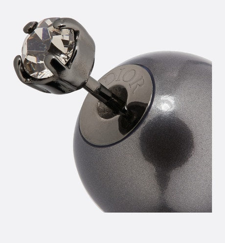 Dior Tribales Black Resin Pearls 18K Gold Earrings