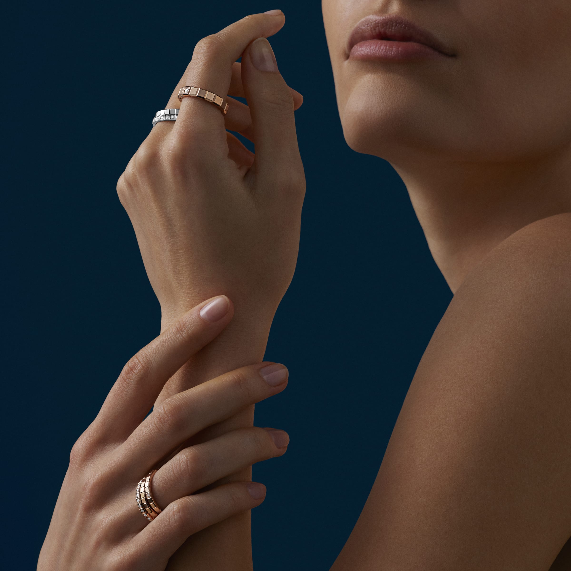 Ice Cube Diamonds 18K Gold Ring