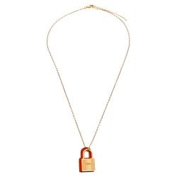 Hermes O'Kelly Pendant 18K Gold Necklace