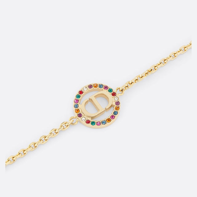 Dior Petit Multicolor Crystals 18K Gold Bracelet