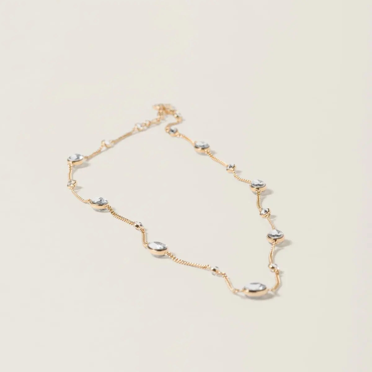 Miu Metal Crystals 18K Gold Bracelet