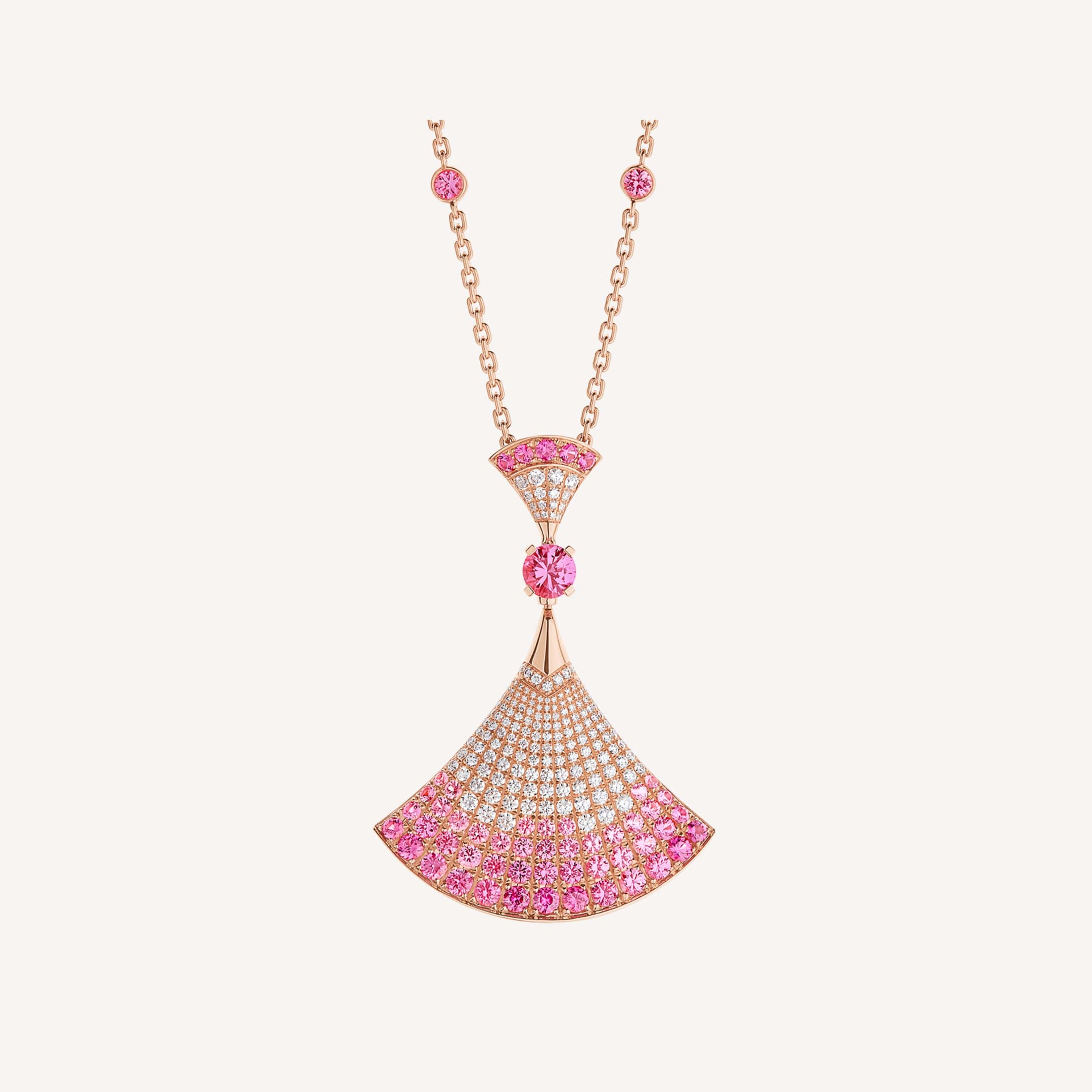 Bvlgari DIVAS' DREAM Pink Diamonds 18K Gold Necklace