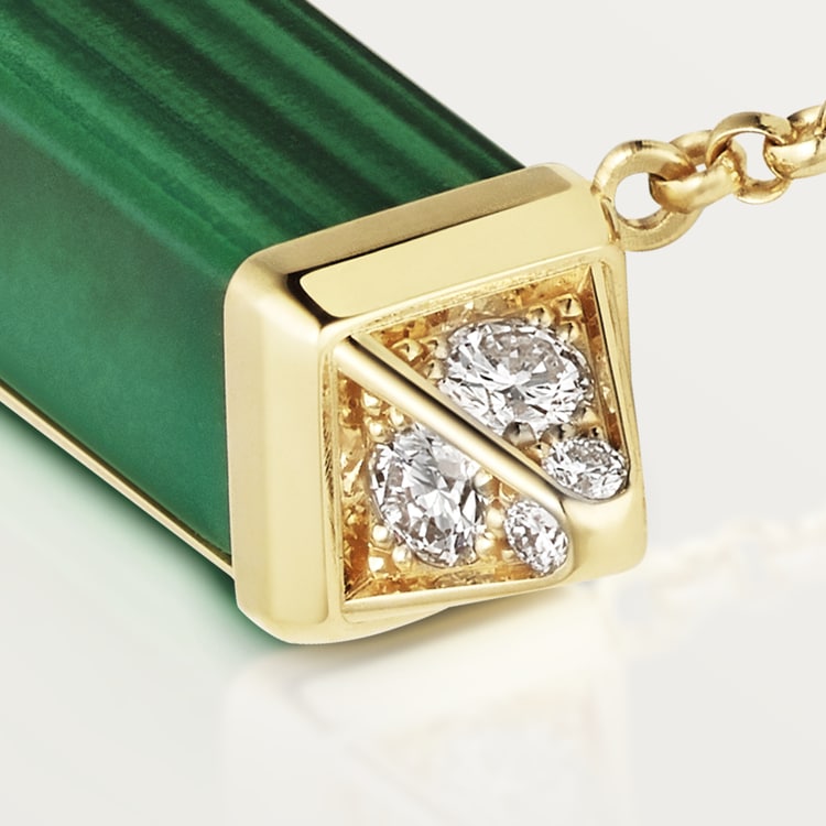 Les Berlingots De Malachite 18K Gold Necklace