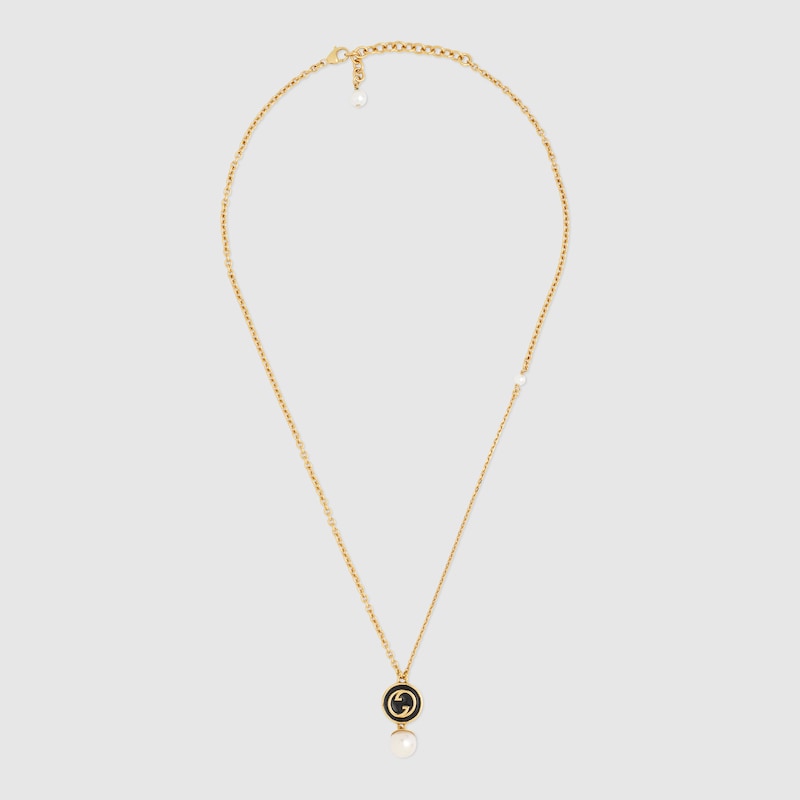 Gucci Double Blondie Pendant 18K Gold Necklace