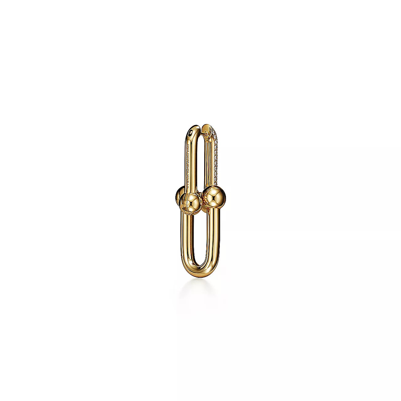 Tiffany HardWear Large Link Diamonds 18K Gold Earrings