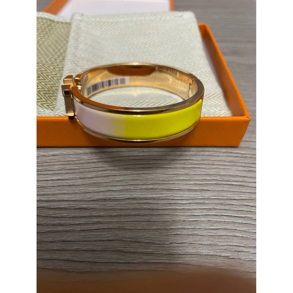 Hermes Clic Multicolour 18K Gold Bracelet
