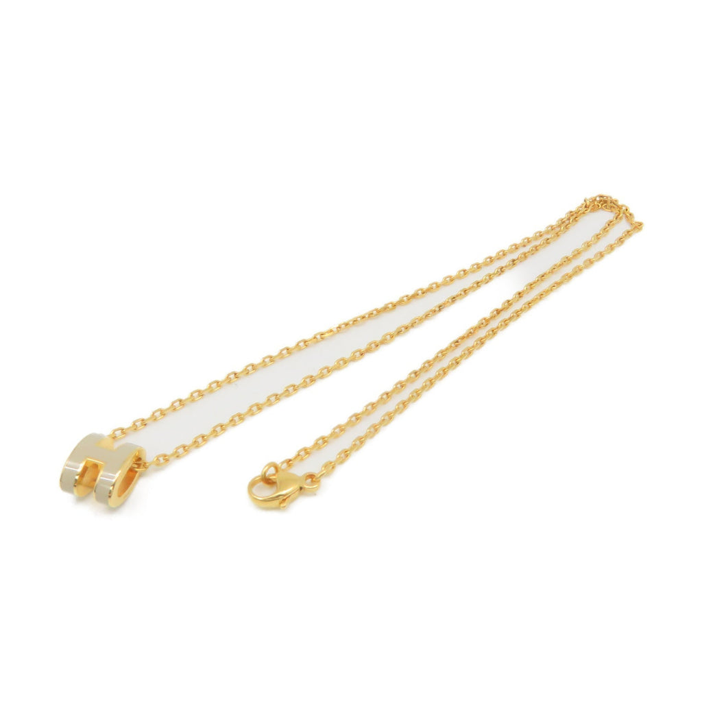 Hermes Mini Pop Grey 18K Gold Necklace