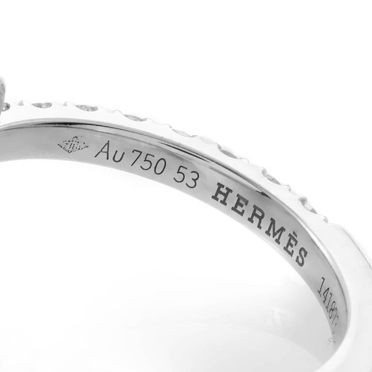 Hermes Finesse Diamond 18K White Gold Ring