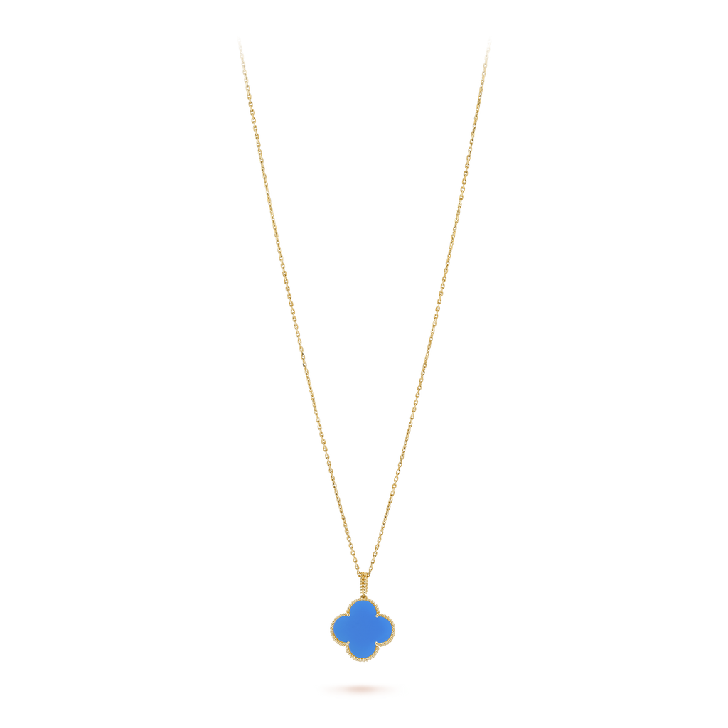 Magic Alhambra Agate Clover 18K Gold Necklace