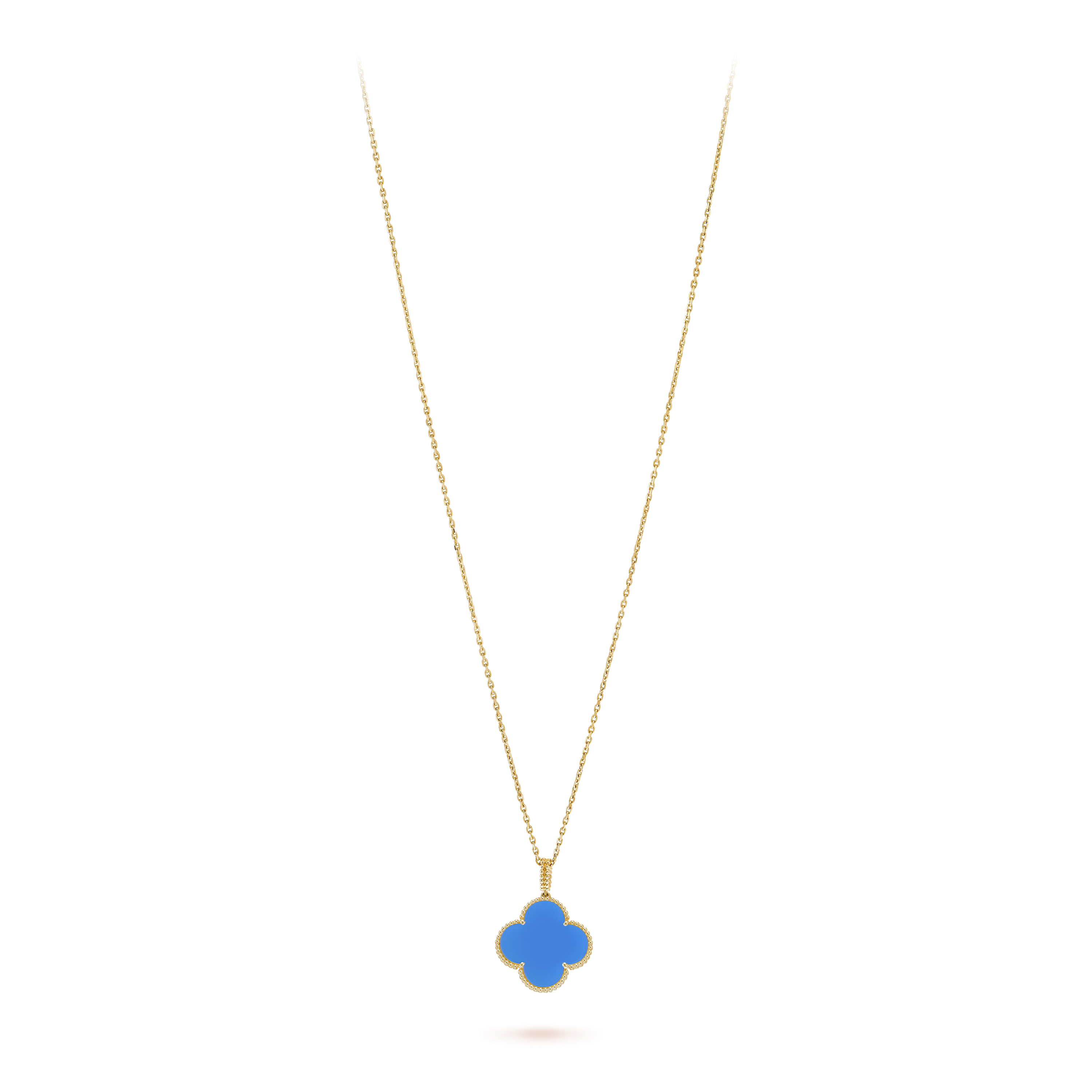 Magic Alhambra Agate Clover 18K Gold Necklace