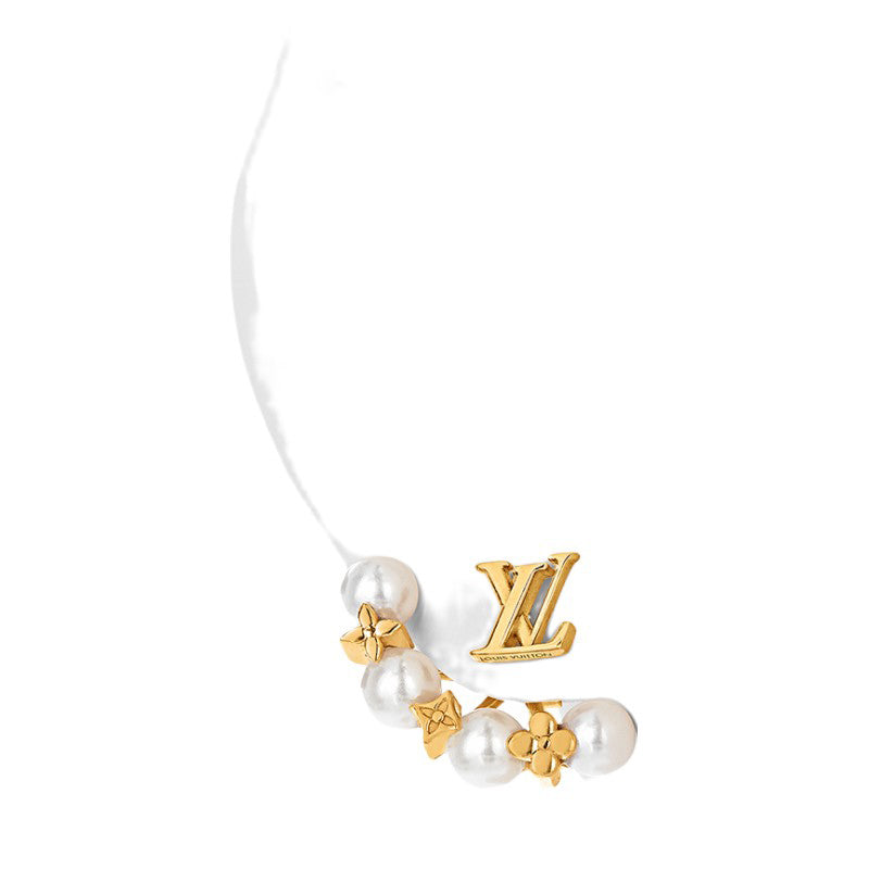 Louis Vuitton Monogram Pearls 18K Gold Earrings