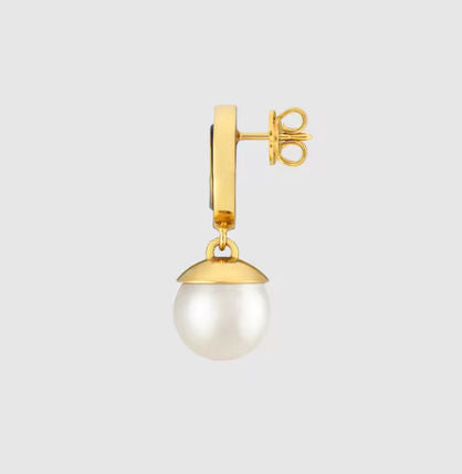 Gucci Double Blondie Pendant 18K Gold Earrings