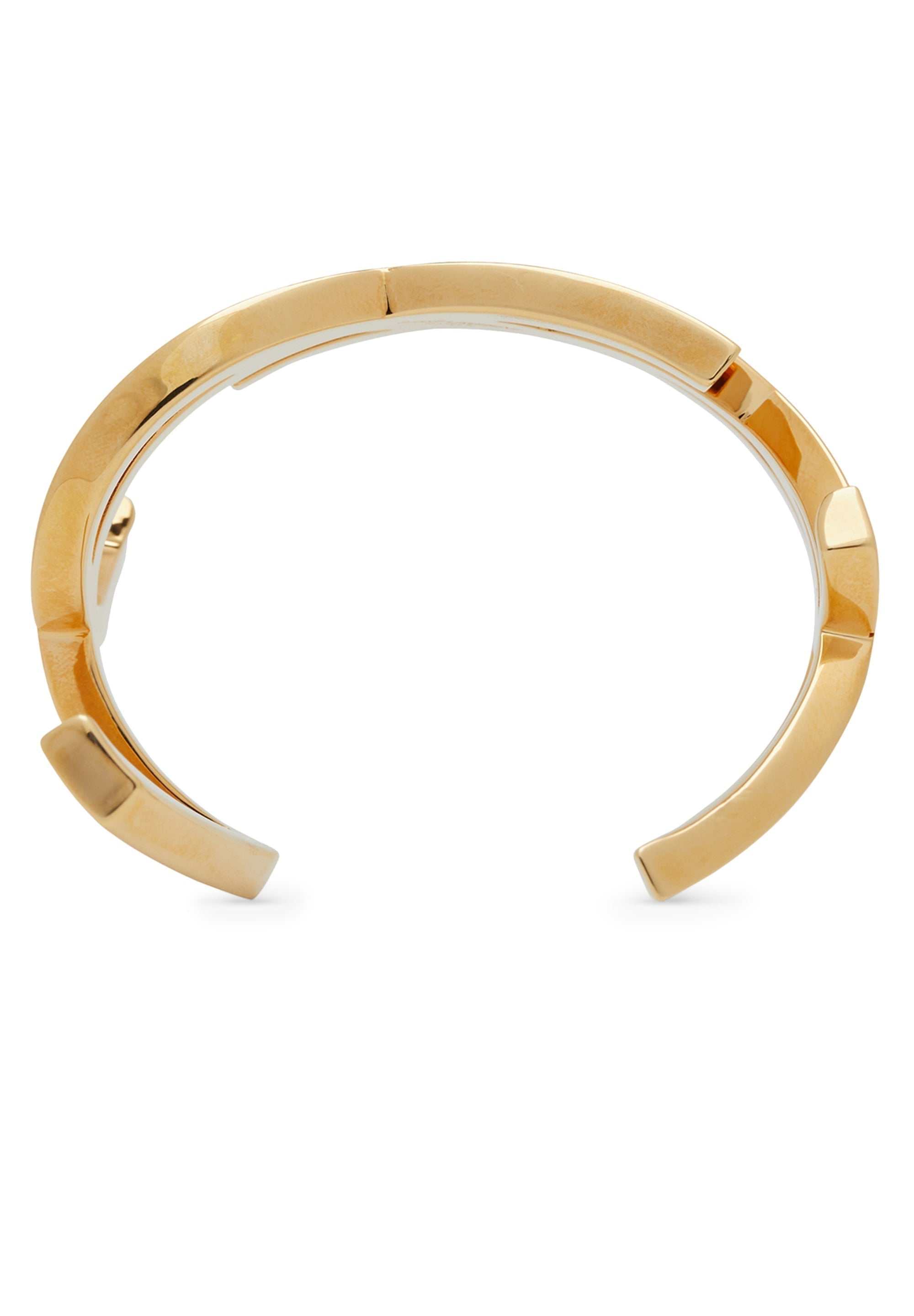 YSL Monogram Cuff 18K Gold Bracelet