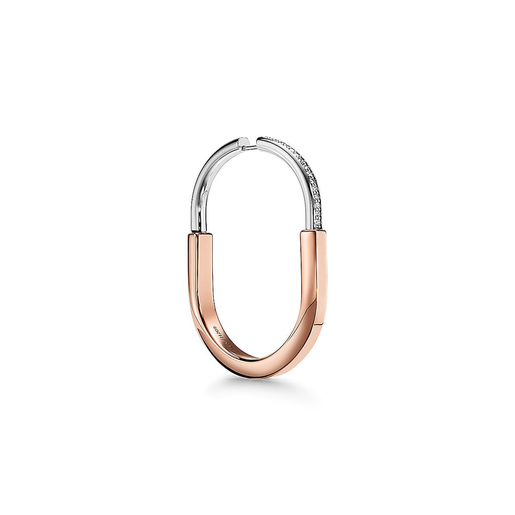 Tiffany Lock Diamond 18K Gold Earrings
