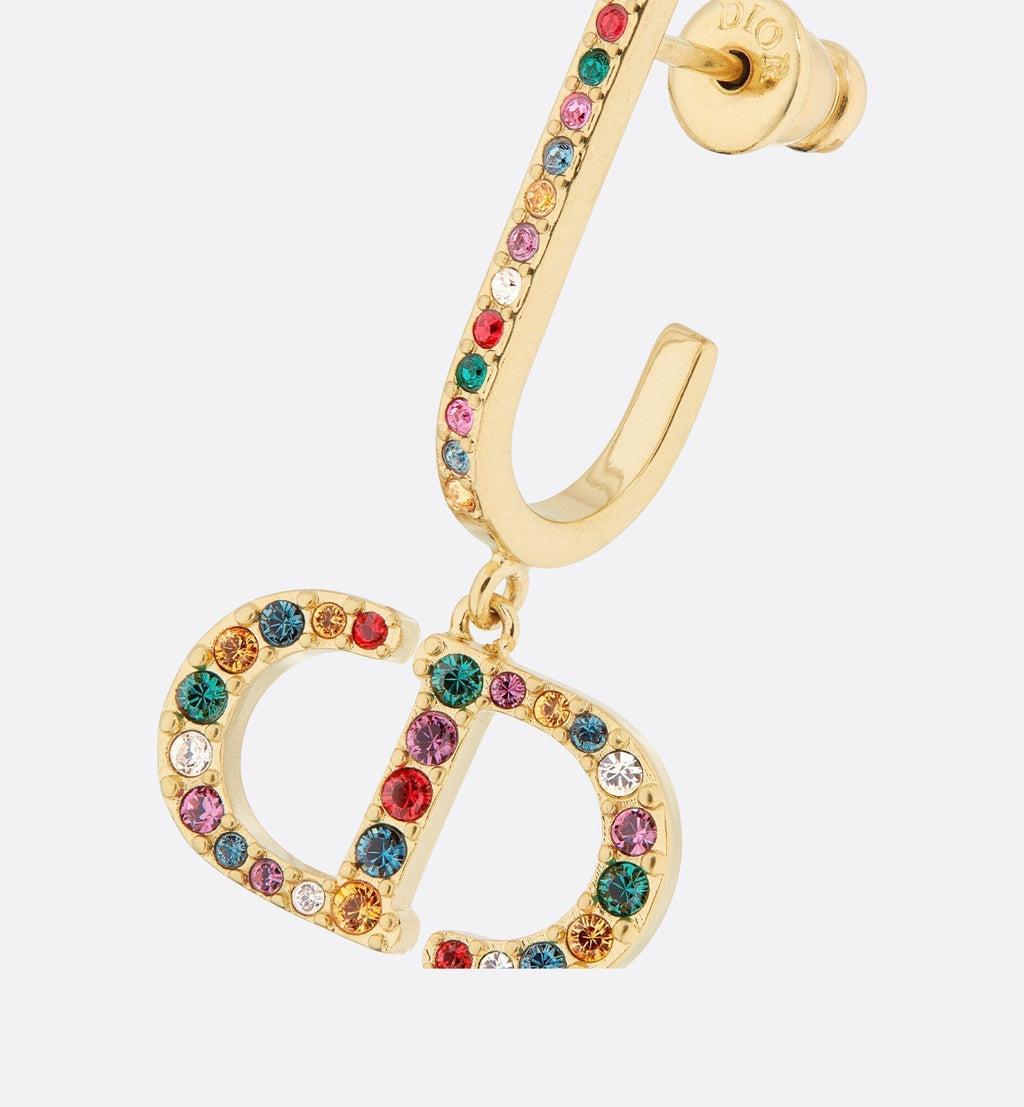 Dior 30 Montaigne Crystals 18K Gold Earrings