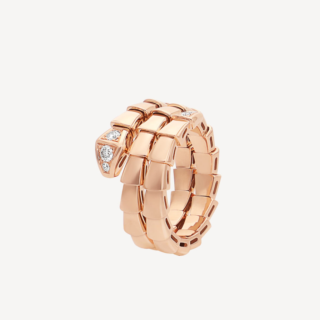 Bvlgari Serpenti Viper Demi Diamond 18K Gold Ring
