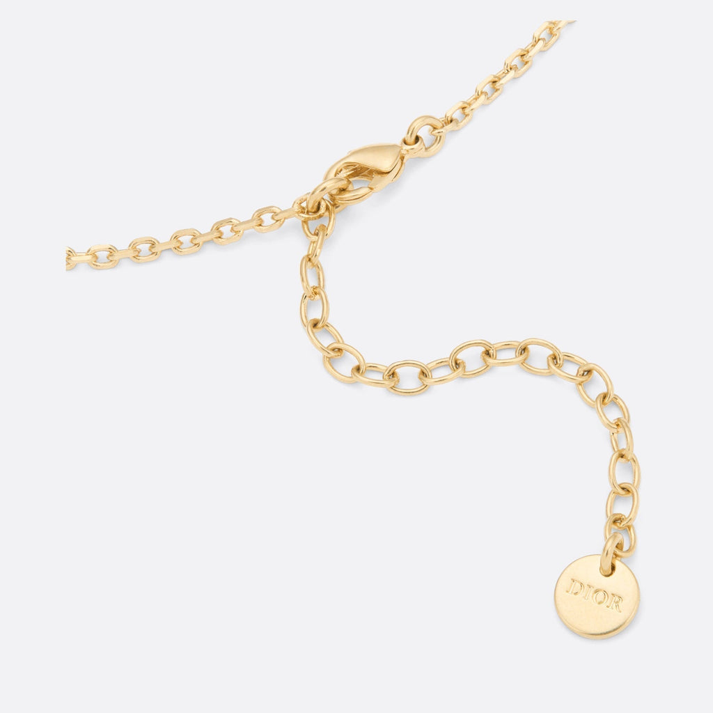 Dior Petit Multicolor Crystals 18K Gold Necklace