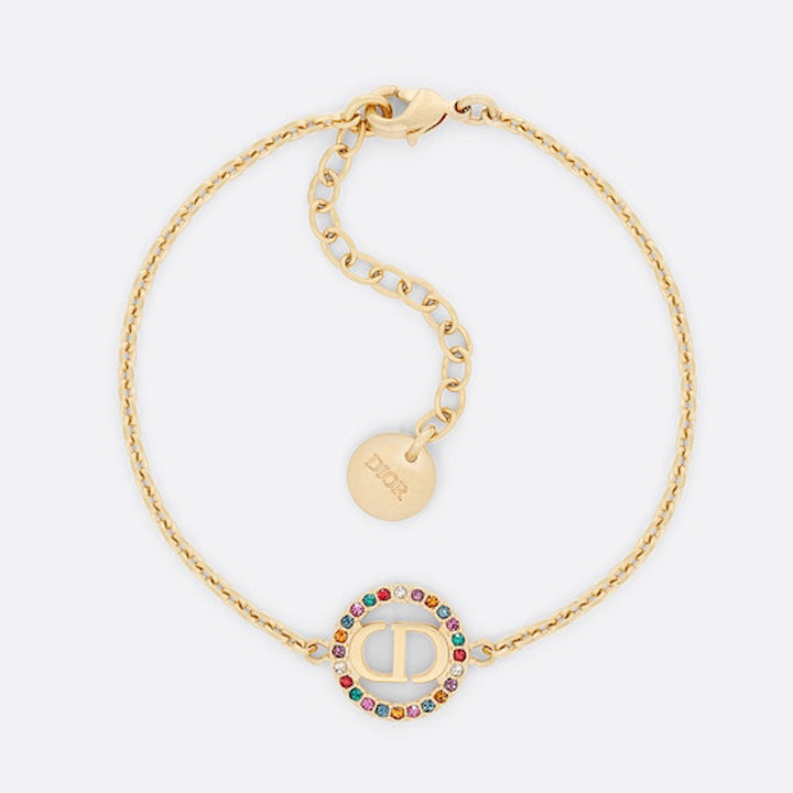 Dior Petit Multicolor Crystals 18K Gold Bracelet