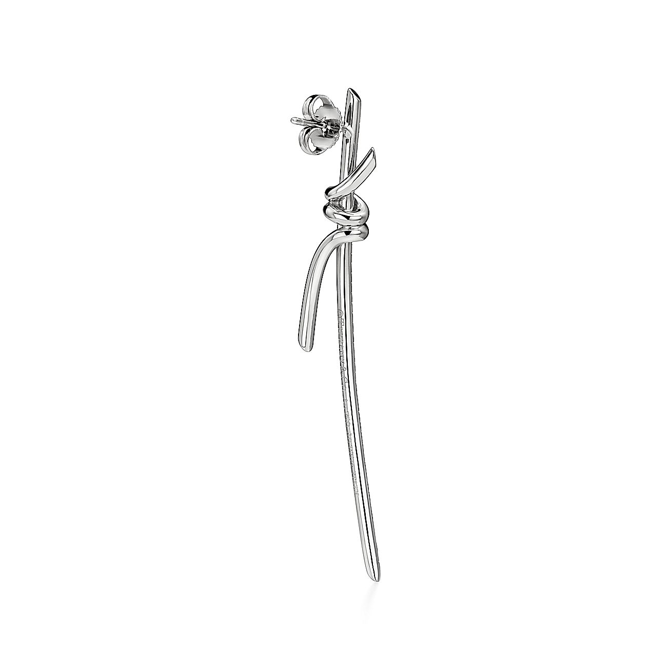 Tiffany Knot Drop Diamonds 18K Gold Earrings