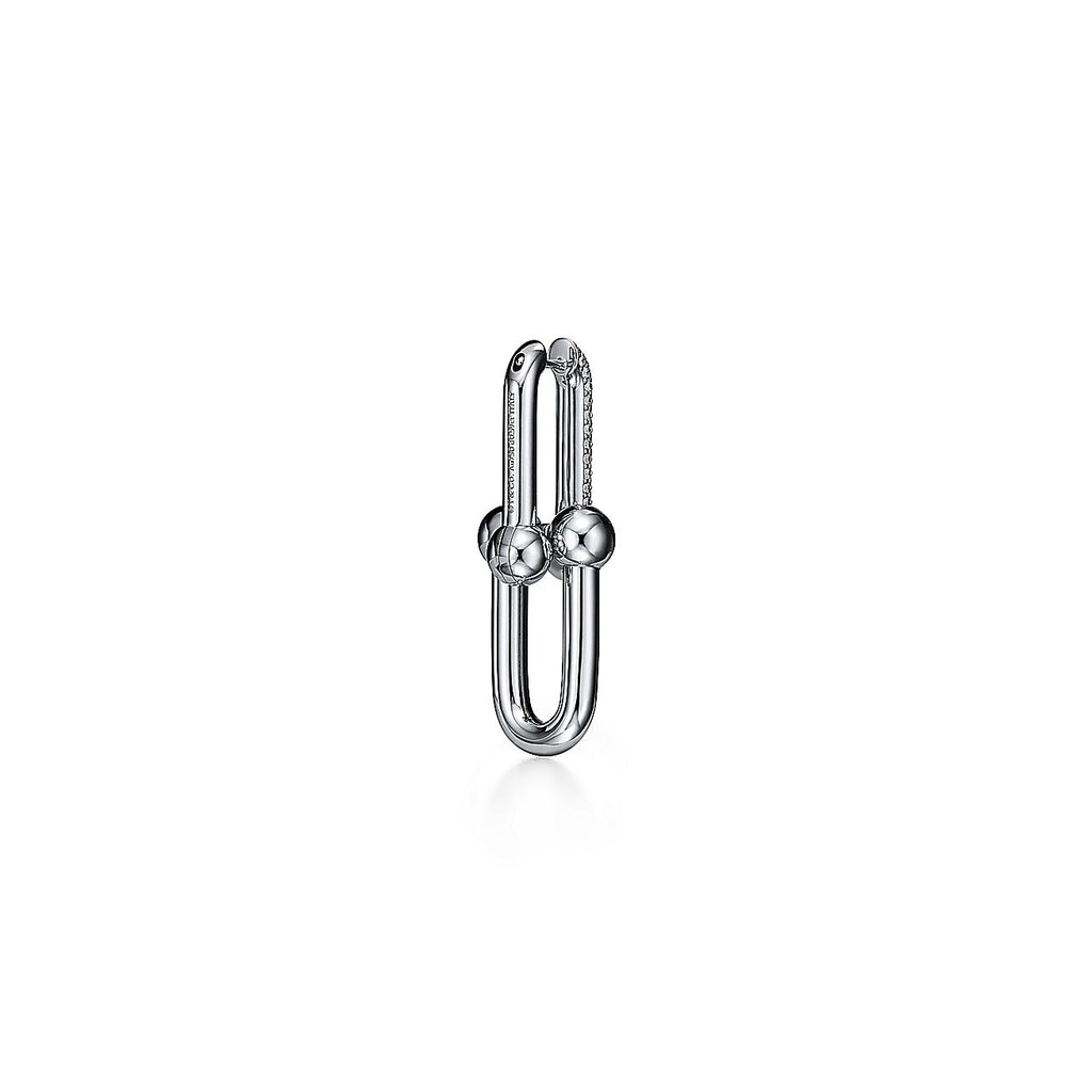 Tiffany HardWear Large Link Diamonds 18K Gold Earrings