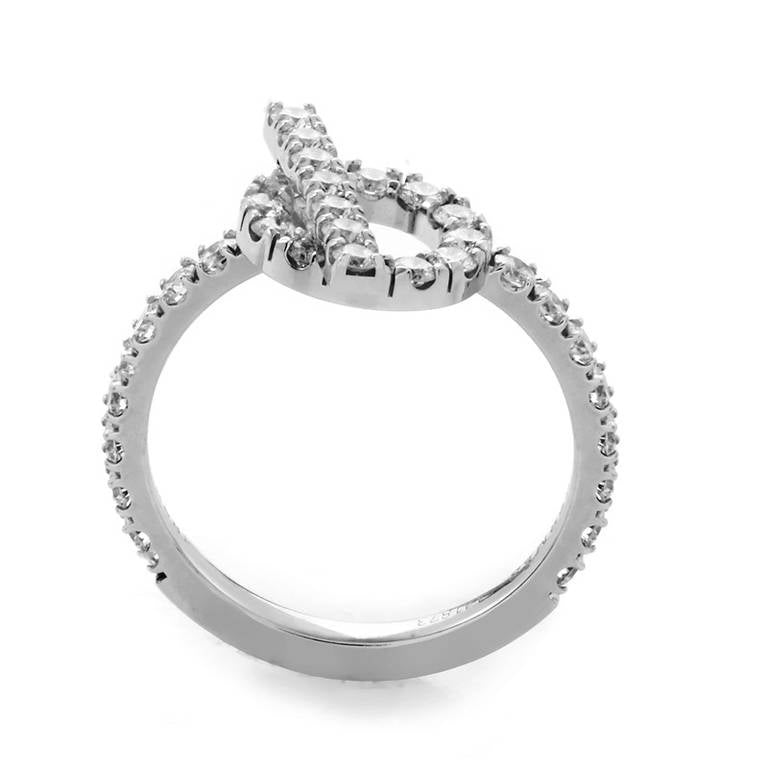 Hermes Finesse Diamond 18K White Gold Ring
