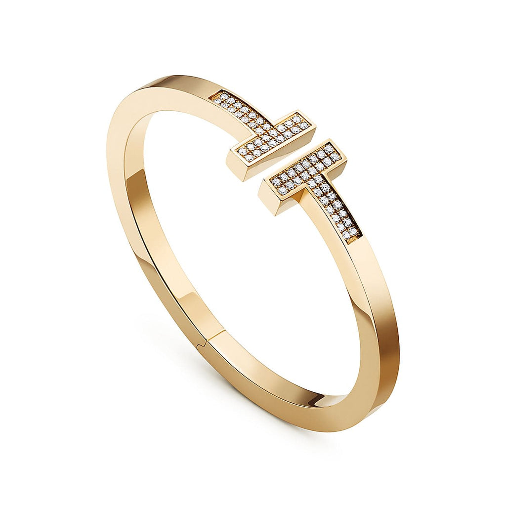 Tiffany Diamond Square 18K Gold Bracelet