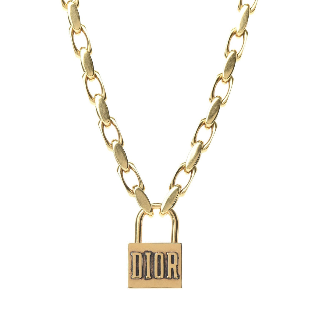 Dior Lucky Locket Choker 18K Gold Necklace