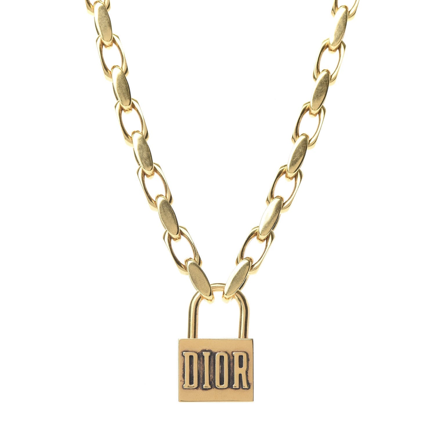 Dior Lucky Locket Choker 18K Gold Necklace