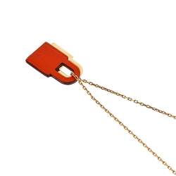 Hermes O'Kelly Pendant 18K Gold Necklace