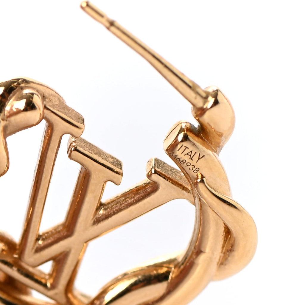 Louis Vuitton Garden Louise Hoop 18K Gold Earrings