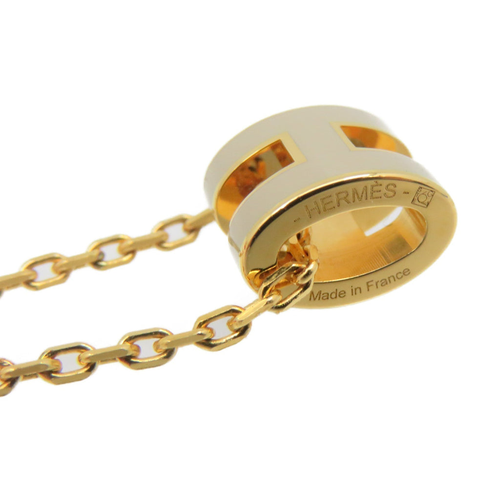 Hermes Mini Pop Grey 18K Gold Necklace