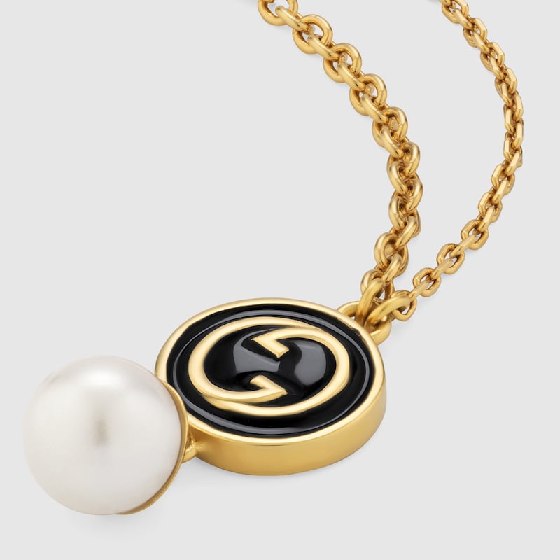 Gucci Double Blondie Pendant 18K Gold Necklace