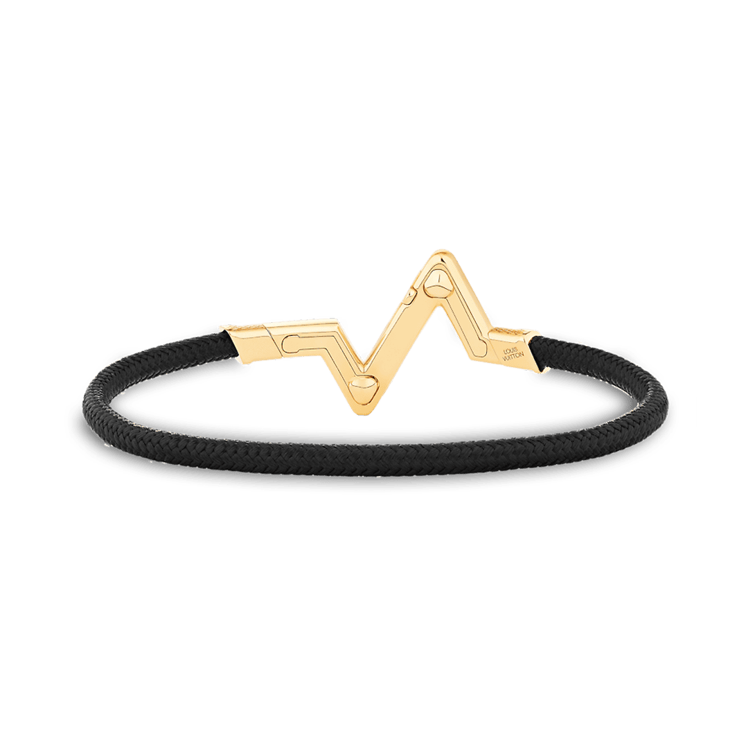 Louis Vuitton Volt Upside Down Play Black 18K Gold Bracelet