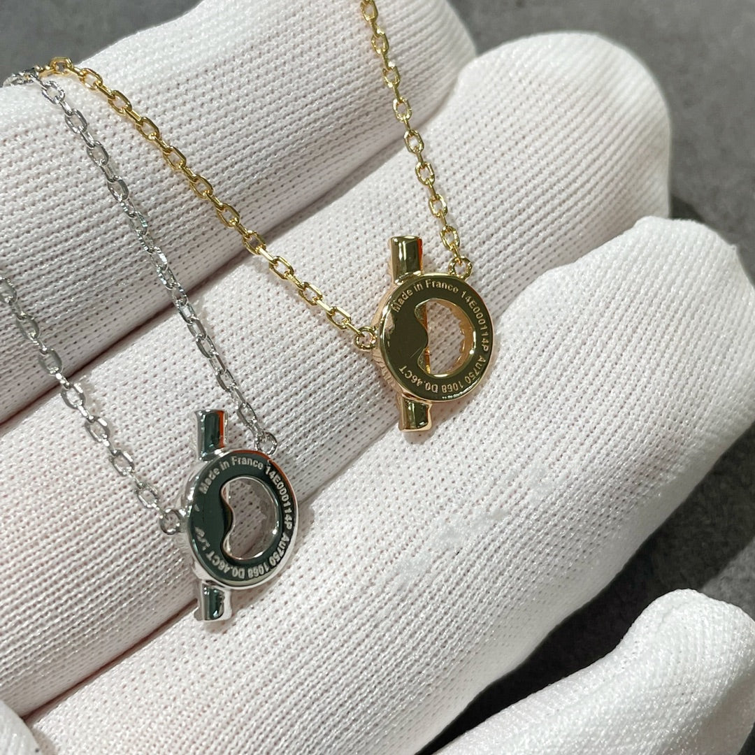 Hermes Echapee Necklace Cubic Zirconia