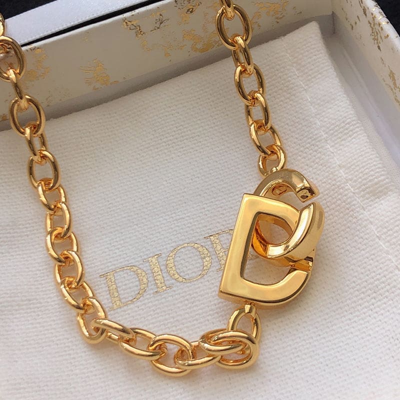 Dior Lock 18K Gold Necklace