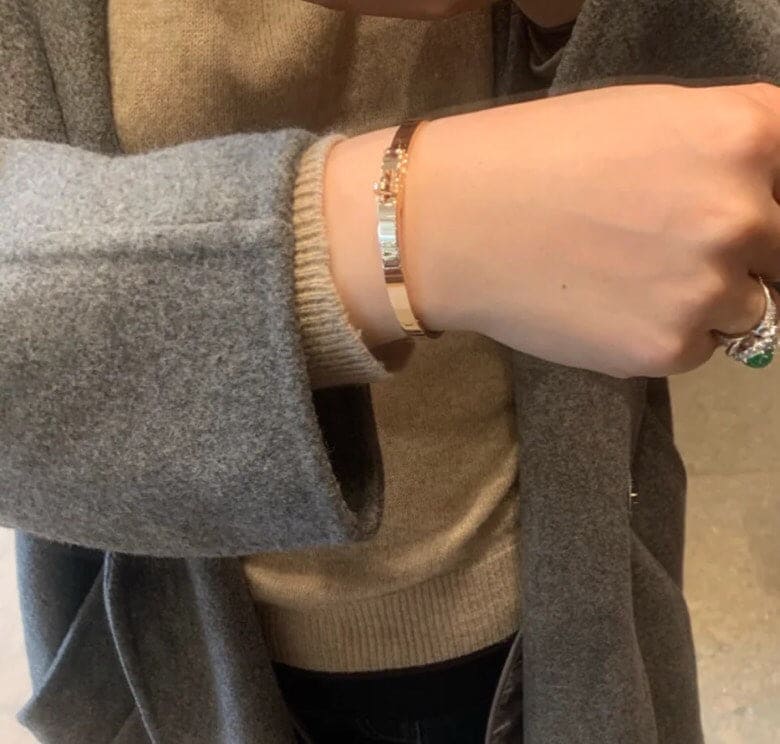 Hermes Kelly 18K Rose Gold Bracelet