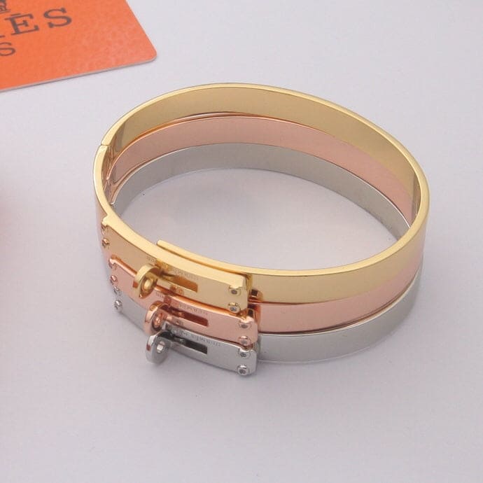 Hermes Kelly 18K Rose Gold Bracelet