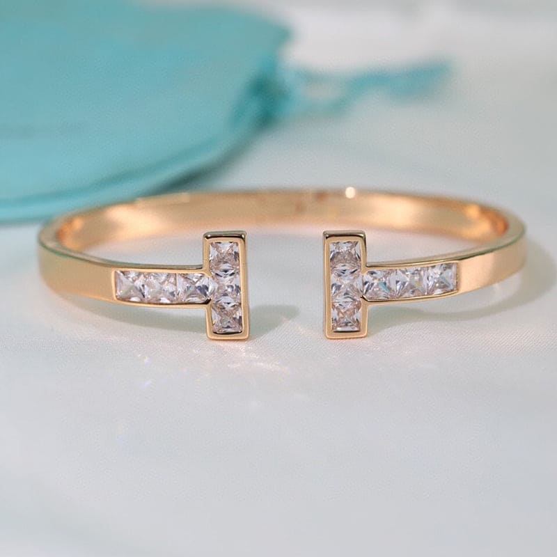 Tiffany Diamond Square 18K Gold Bracelet