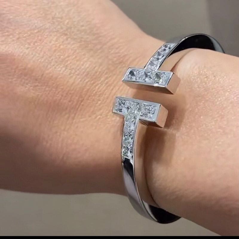 Tiffany Diamond Square 18K Gold Bracelet