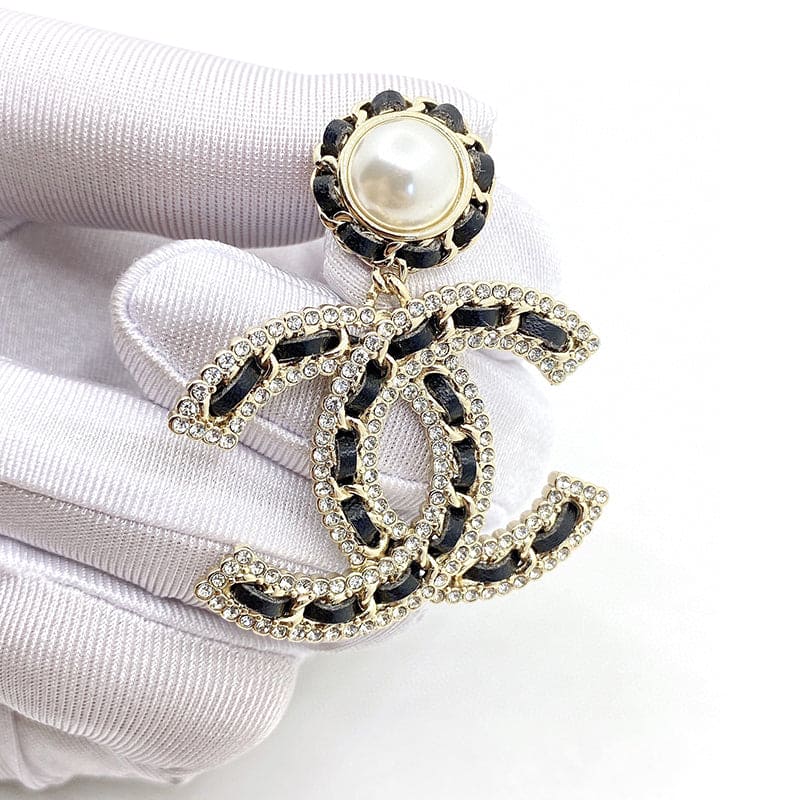 Chanel Pearl Drop 18K Gold Earrings
