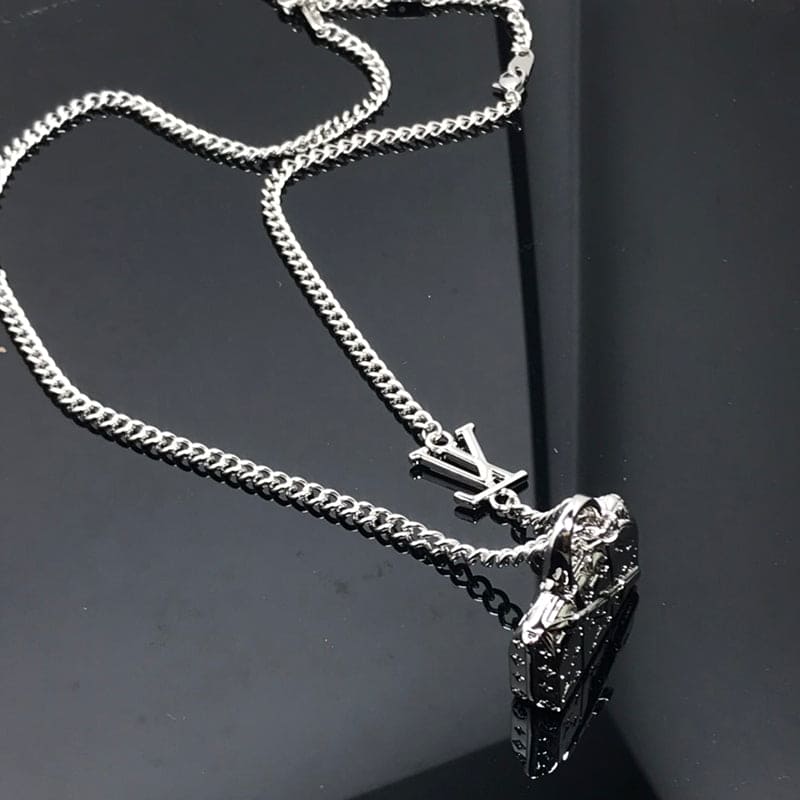 Louis Vuitton Monogram Chain Bag 18K Gold Necklace