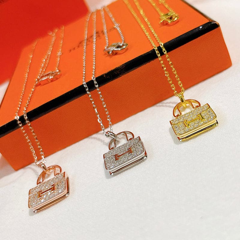 Hermes Amulettes Constance Pendant 18K Gold Necklace