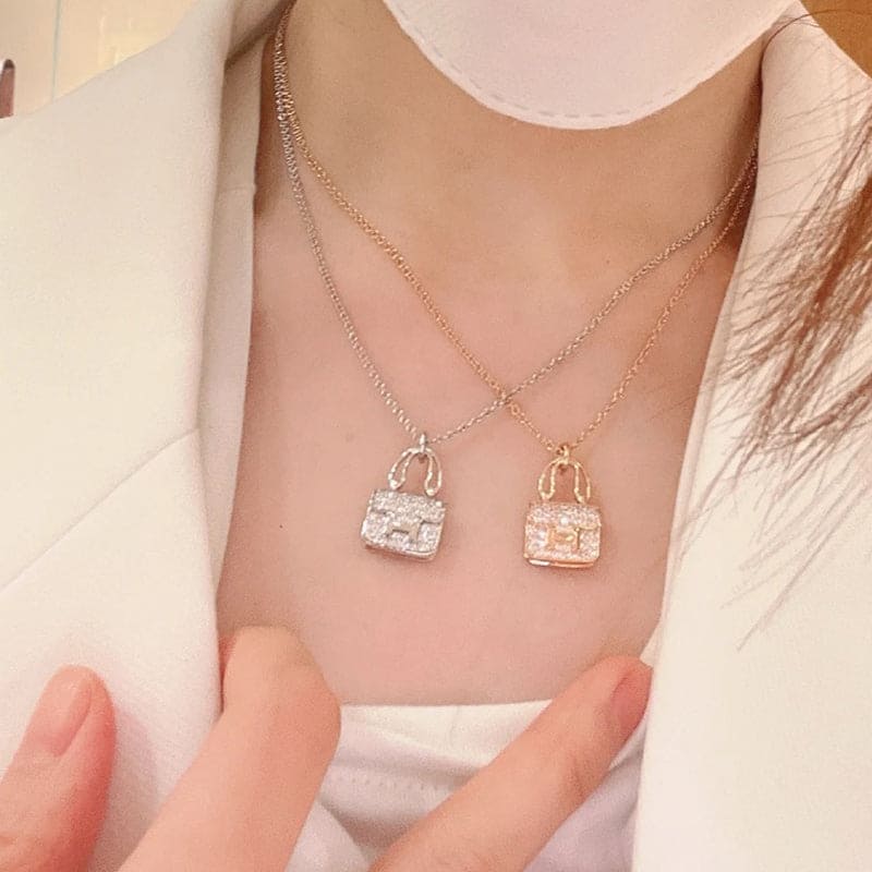Hermes Amulettes Constance Pendant 18K Gold Necklace