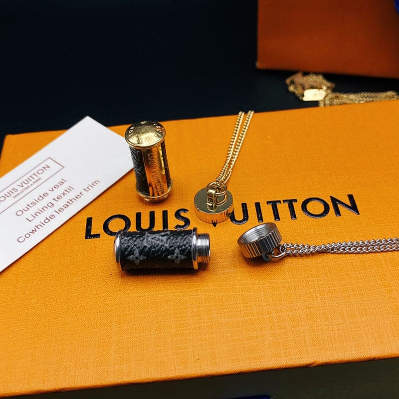 Louis Vuitton Monogram Eclipse Charms 18K Gold Necklace