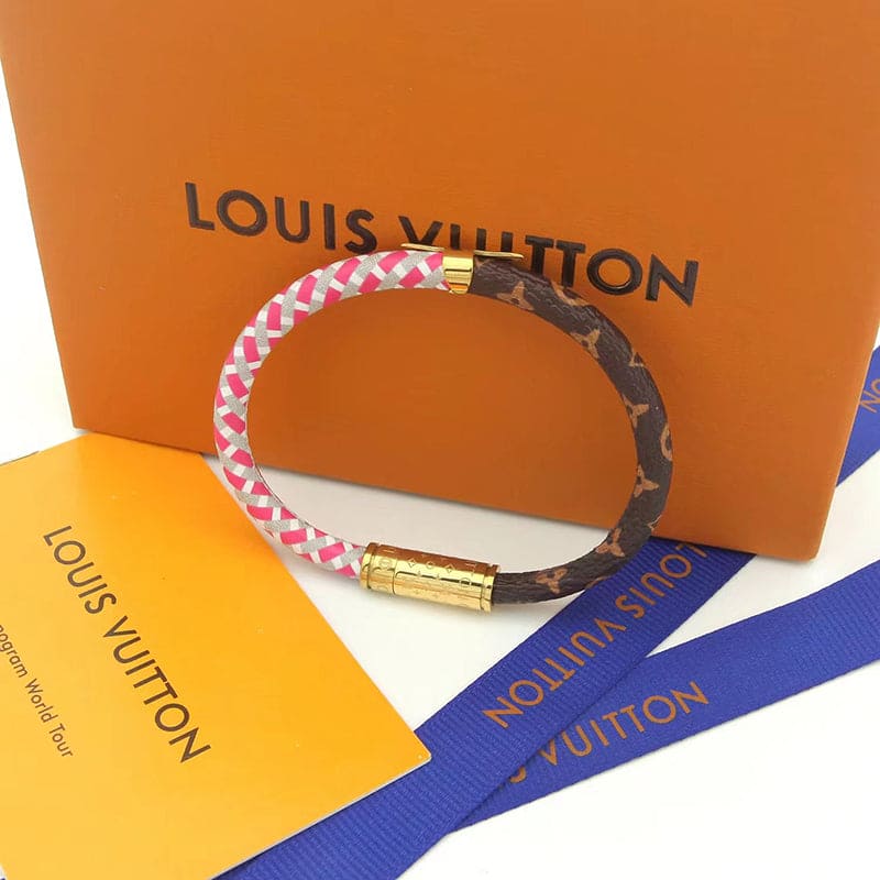 Louis Vuitton Daily Confidential Pink 18K Gold Bracelet