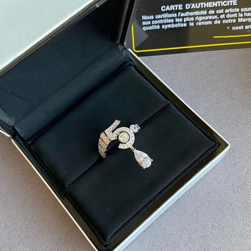 Chanel Diamond No.5 Drop 18K Gold Ring