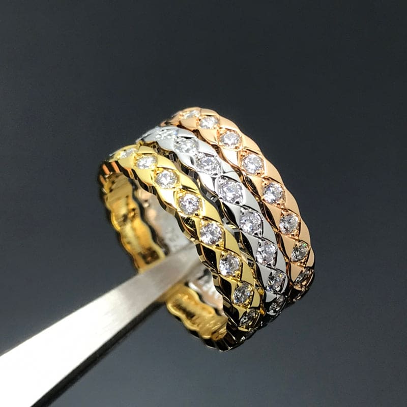 Chanel Coco Crush Mini Diamonds 18K Gold Ring